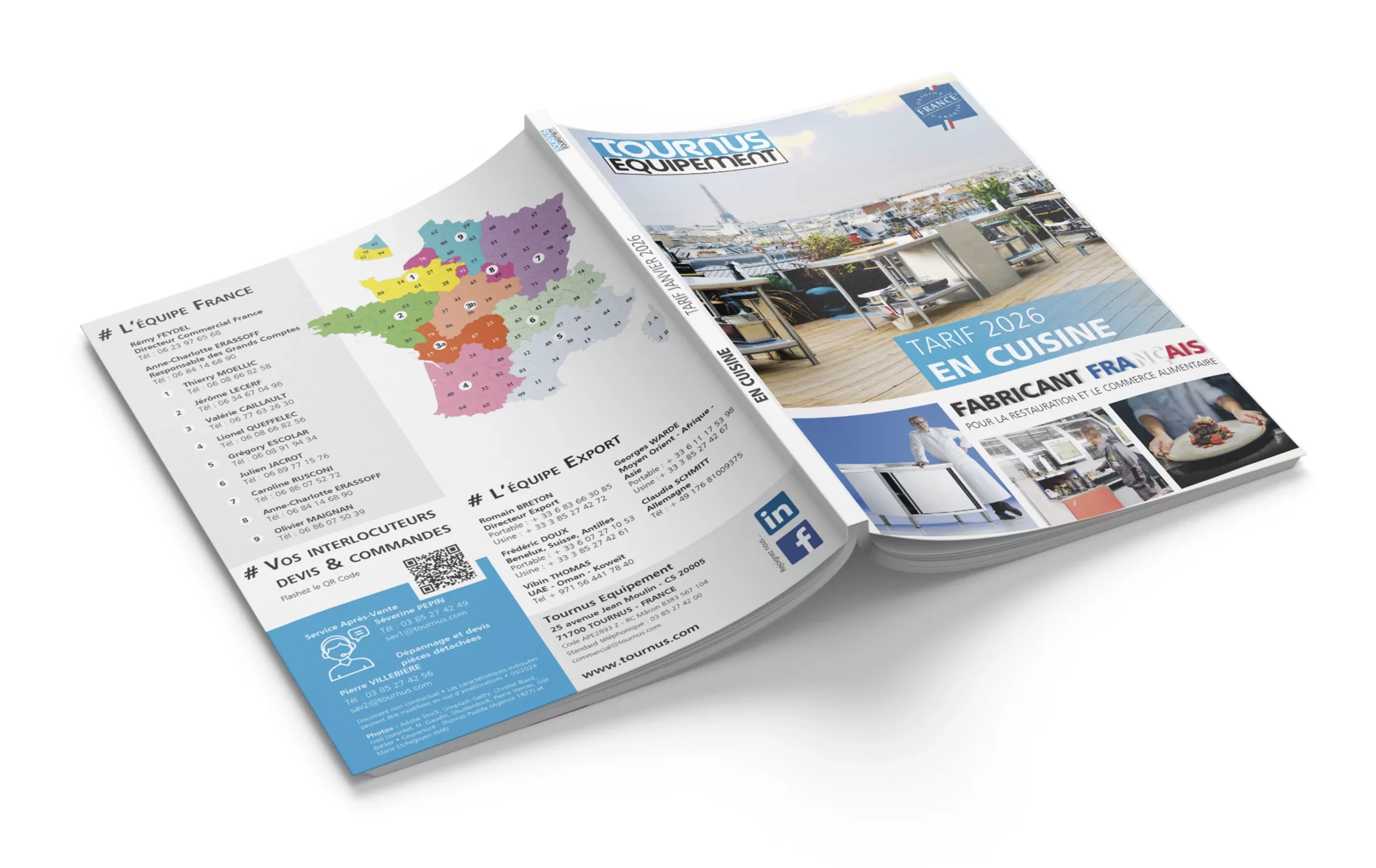 Catalogues Tournus Équipement : mise en page et suivi de fabrication