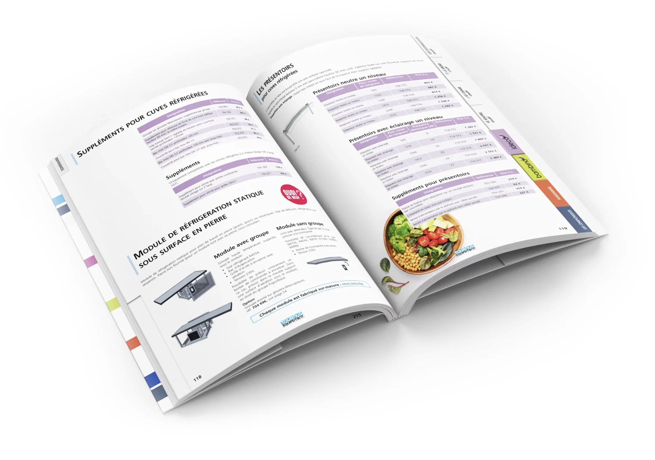 Catalogues Tournus Équipement : mise en page de catalogues à onglets