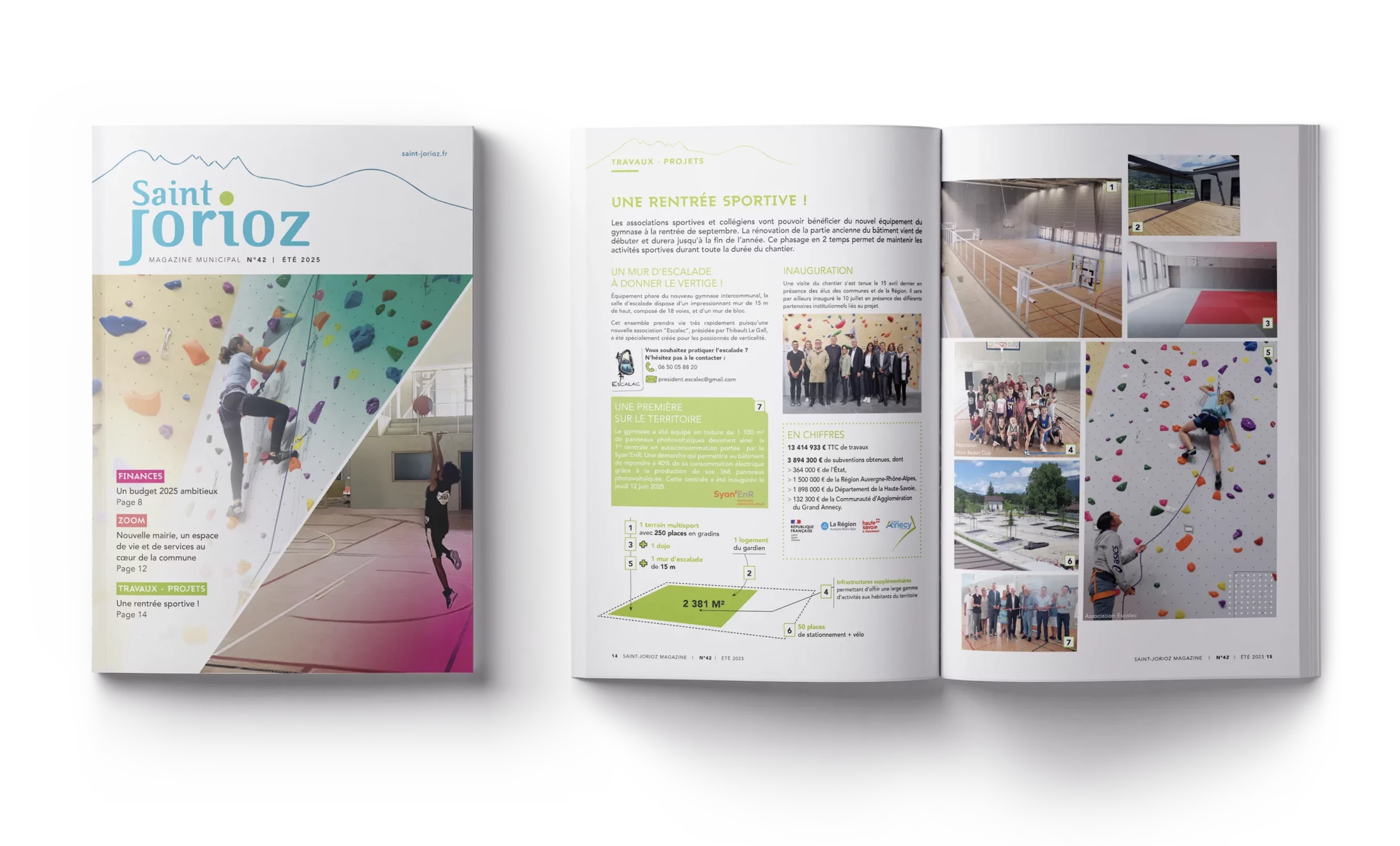 Magazine municipal de Saint-Jorioz - création graphique