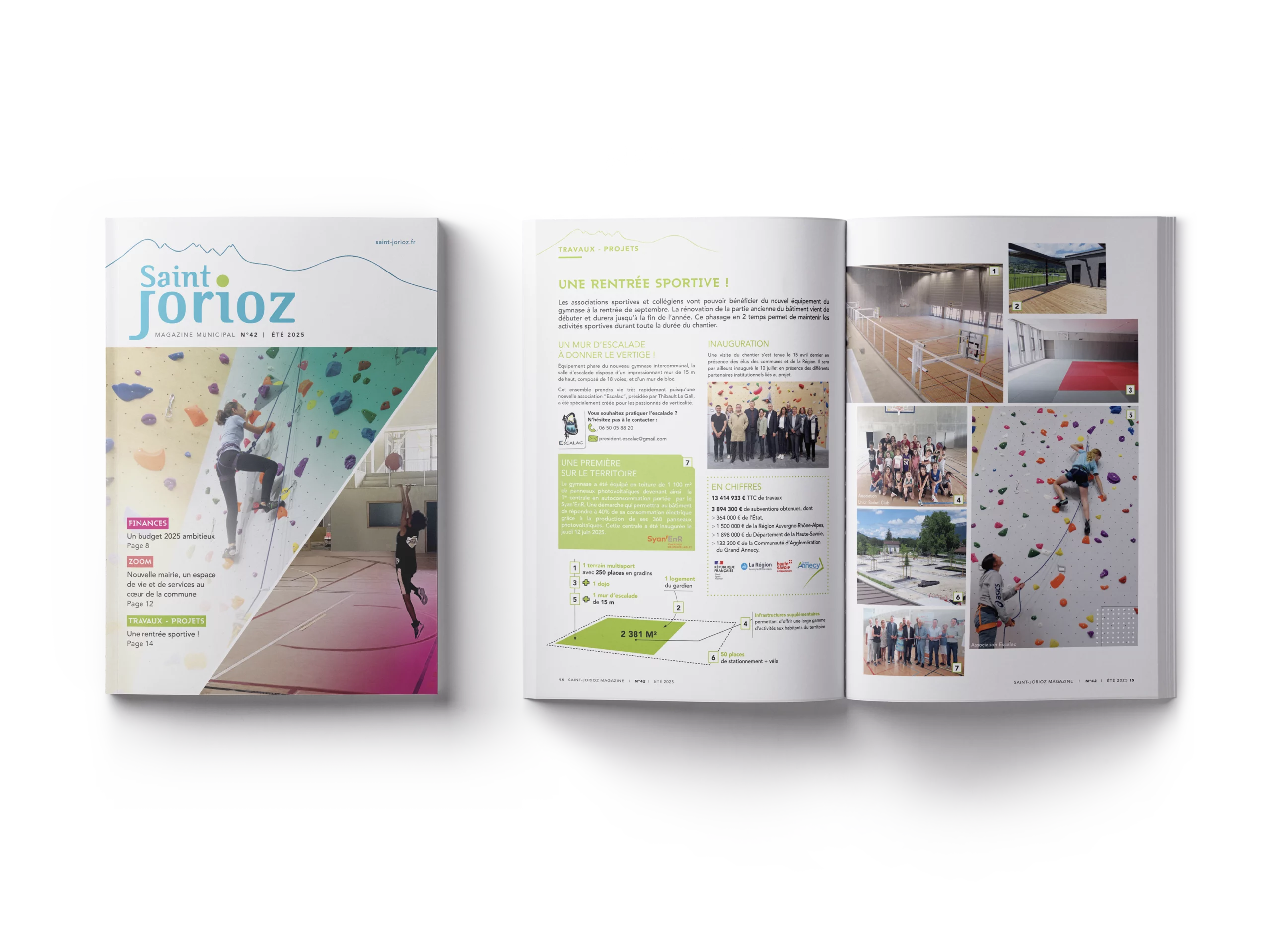 Magazine municipal de Saint-Jorioz - création graphique