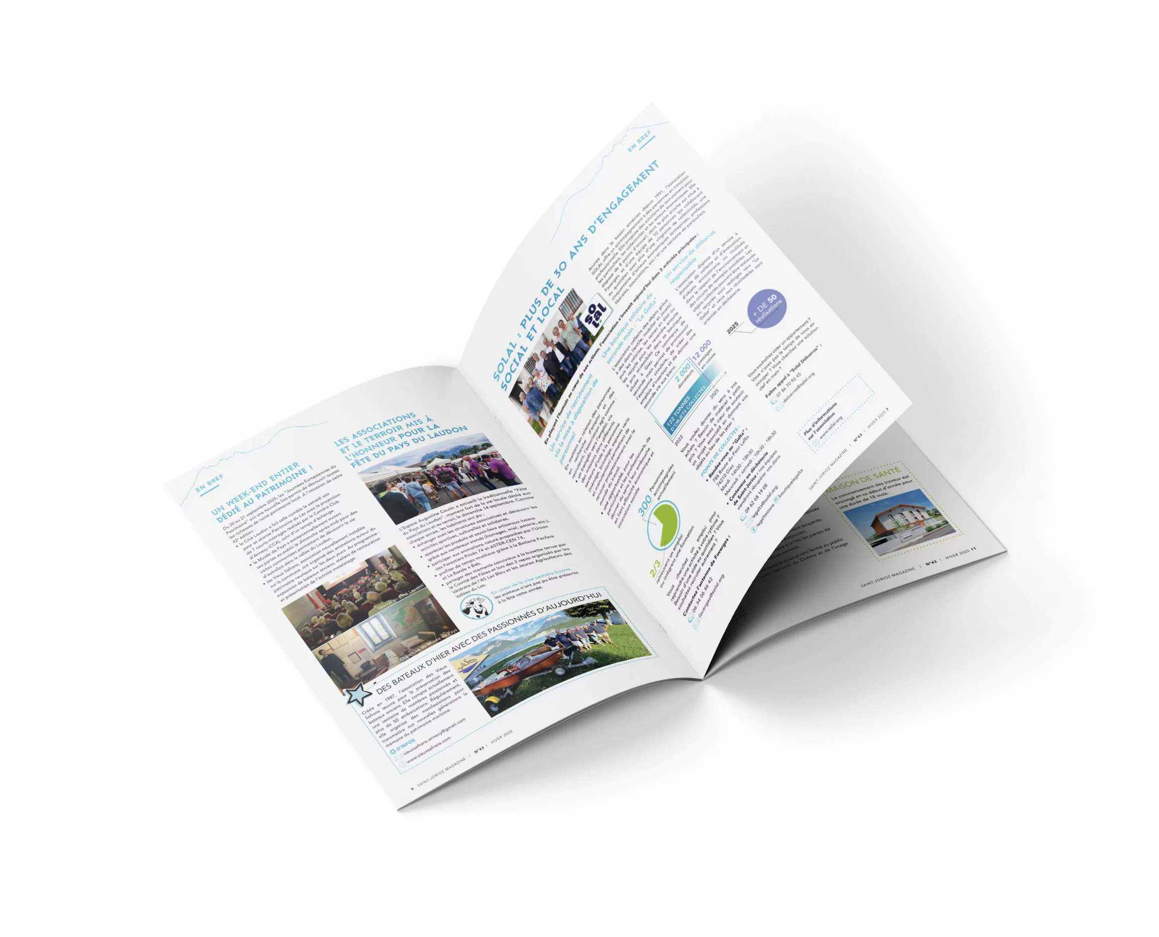 Magazine municipal de Saint-Jorioz – Pages intérieures - création graphique