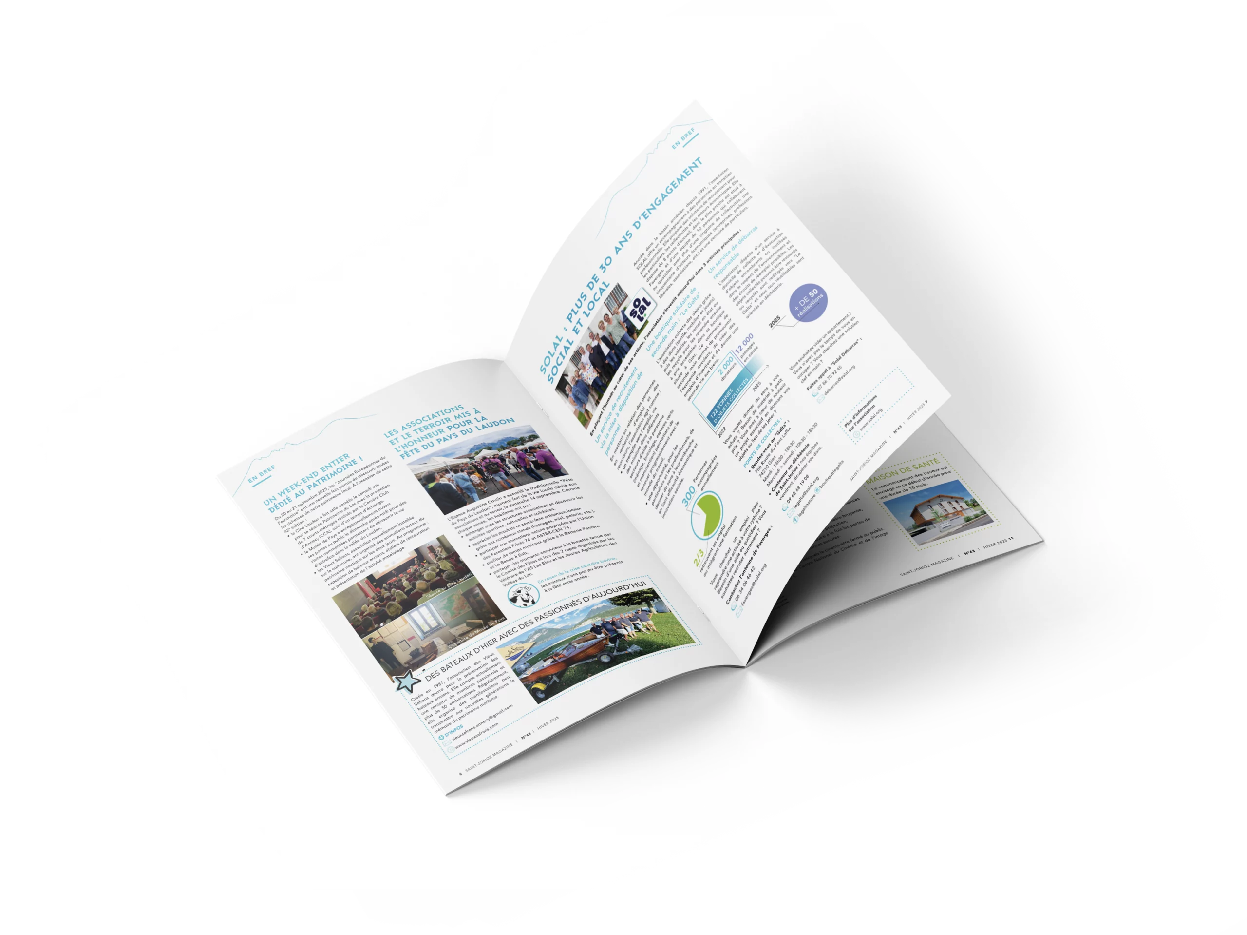 Magazine municipal de Saint-Jorioz – Pages intérieures - création graphique