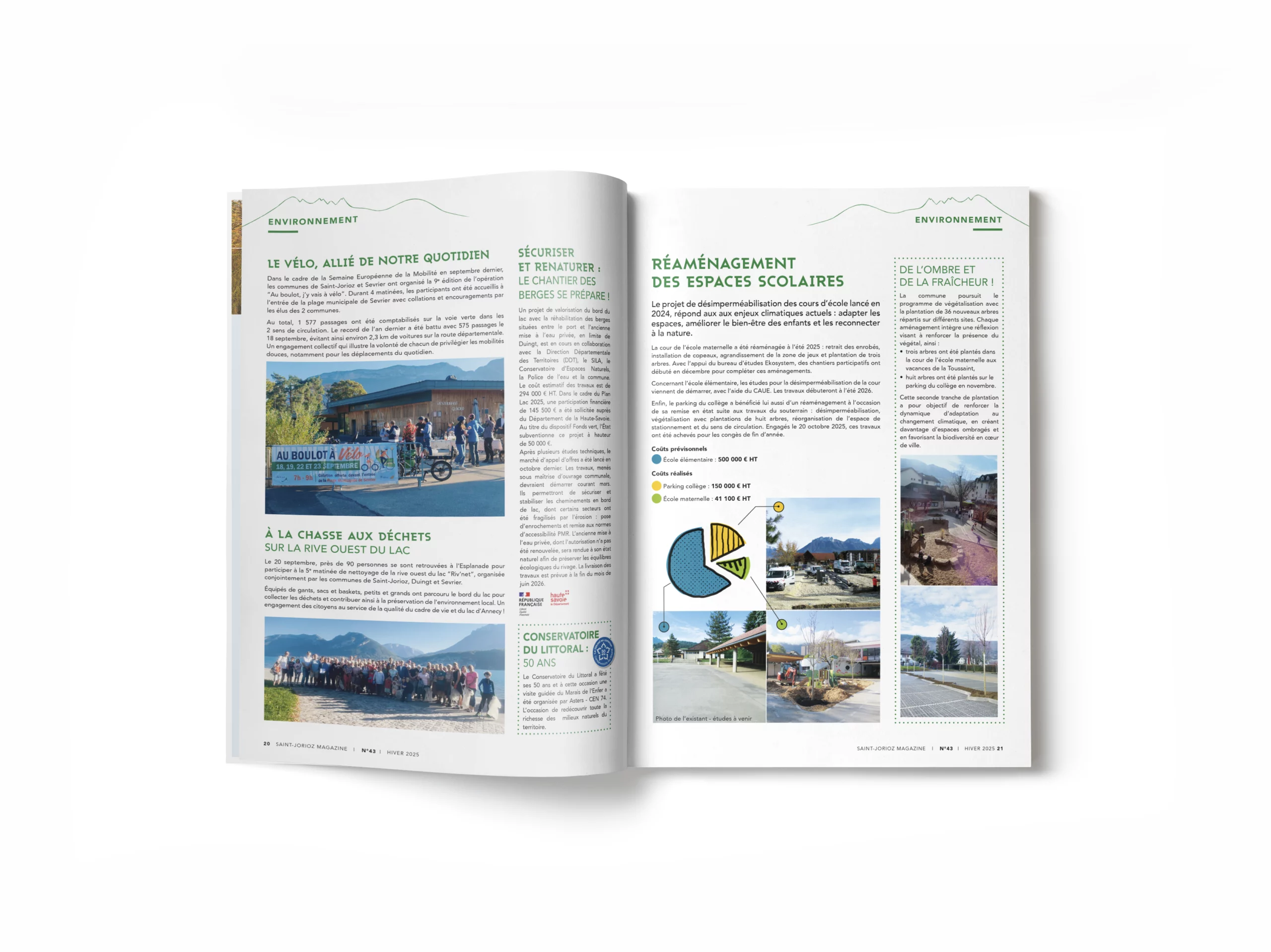 Magazine municipal de Saint-Jorioz – Mise en page - création graphique