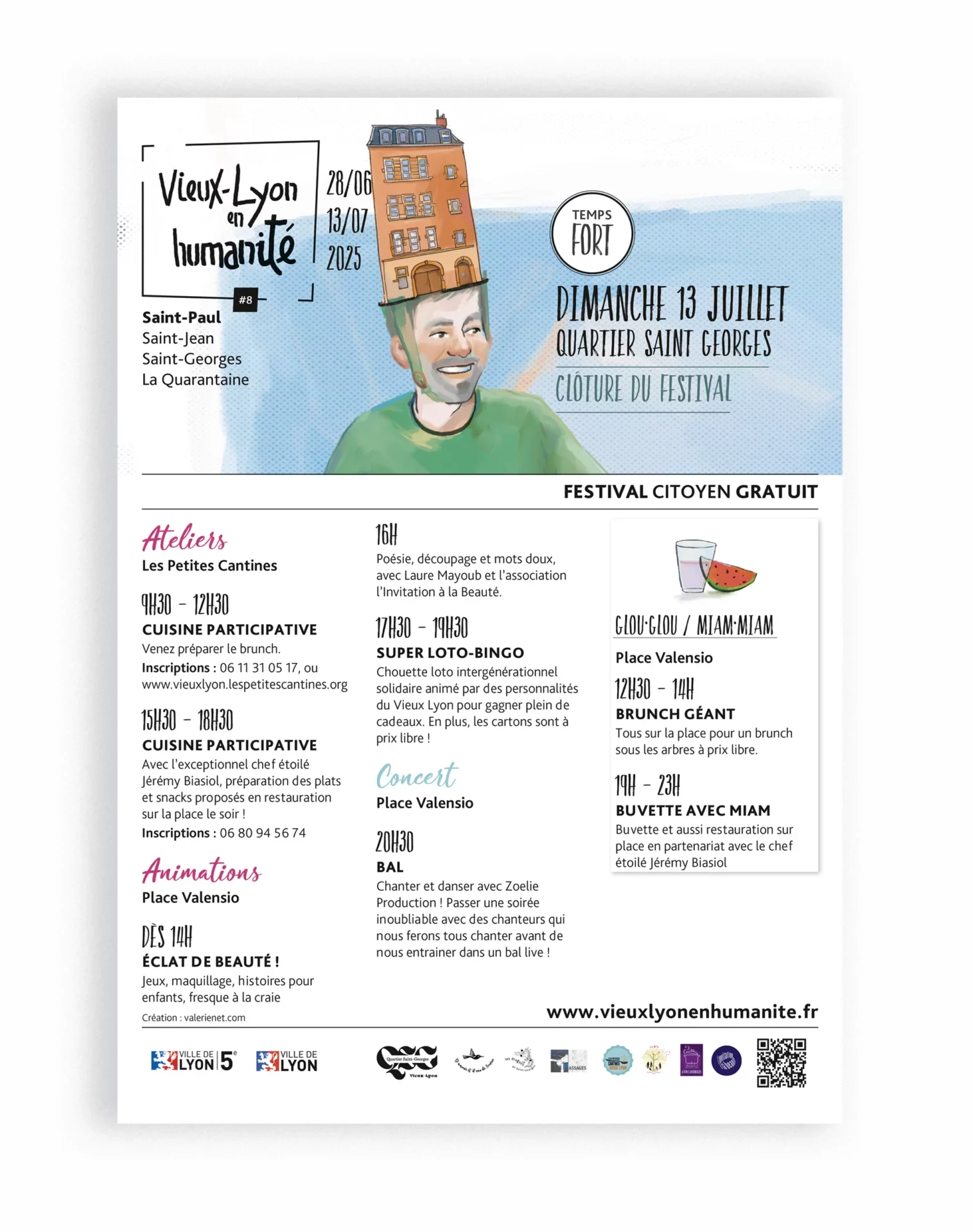 Festival Vieux Lyon en Humanité : affiche programme