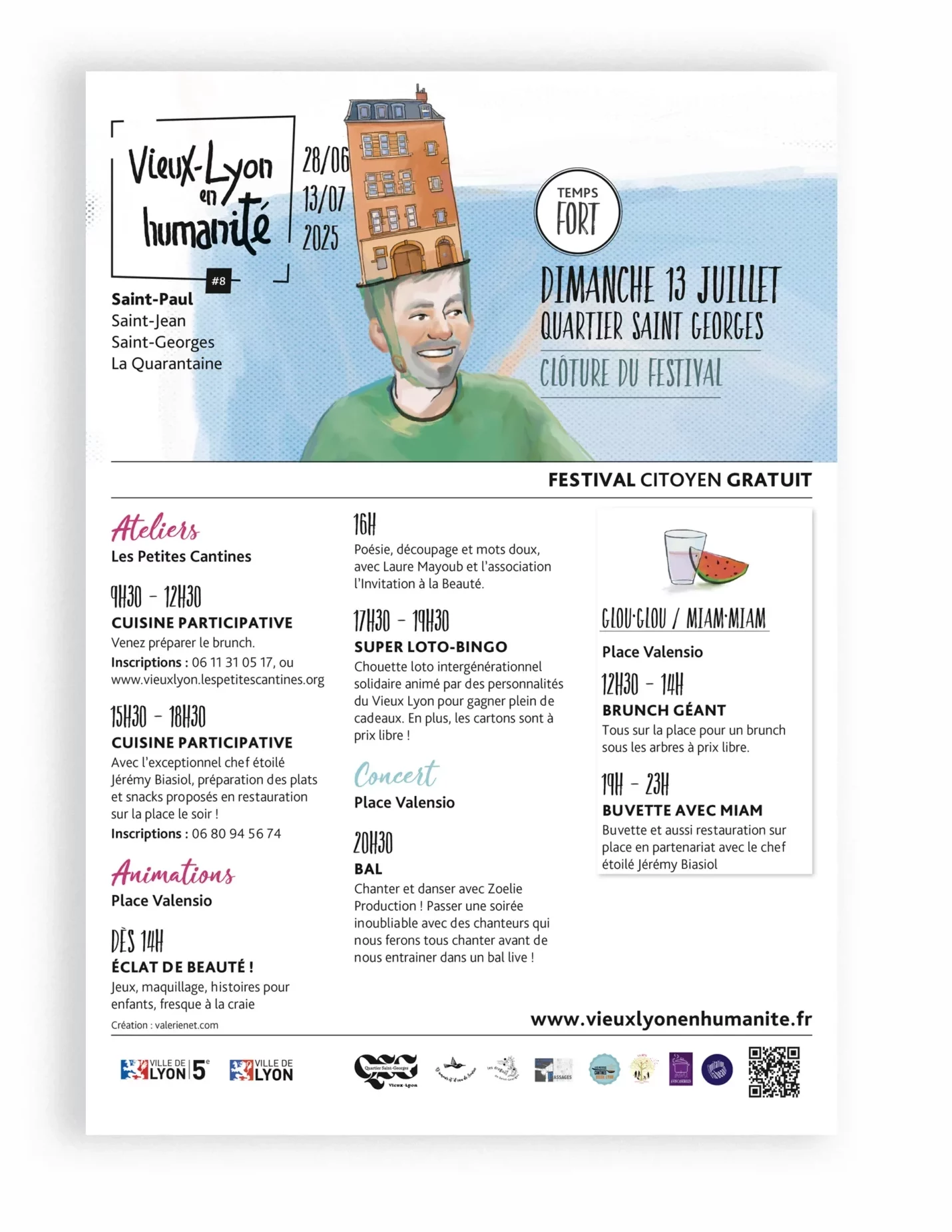 Festival Vieux Lyon en Humanité : affiche programme